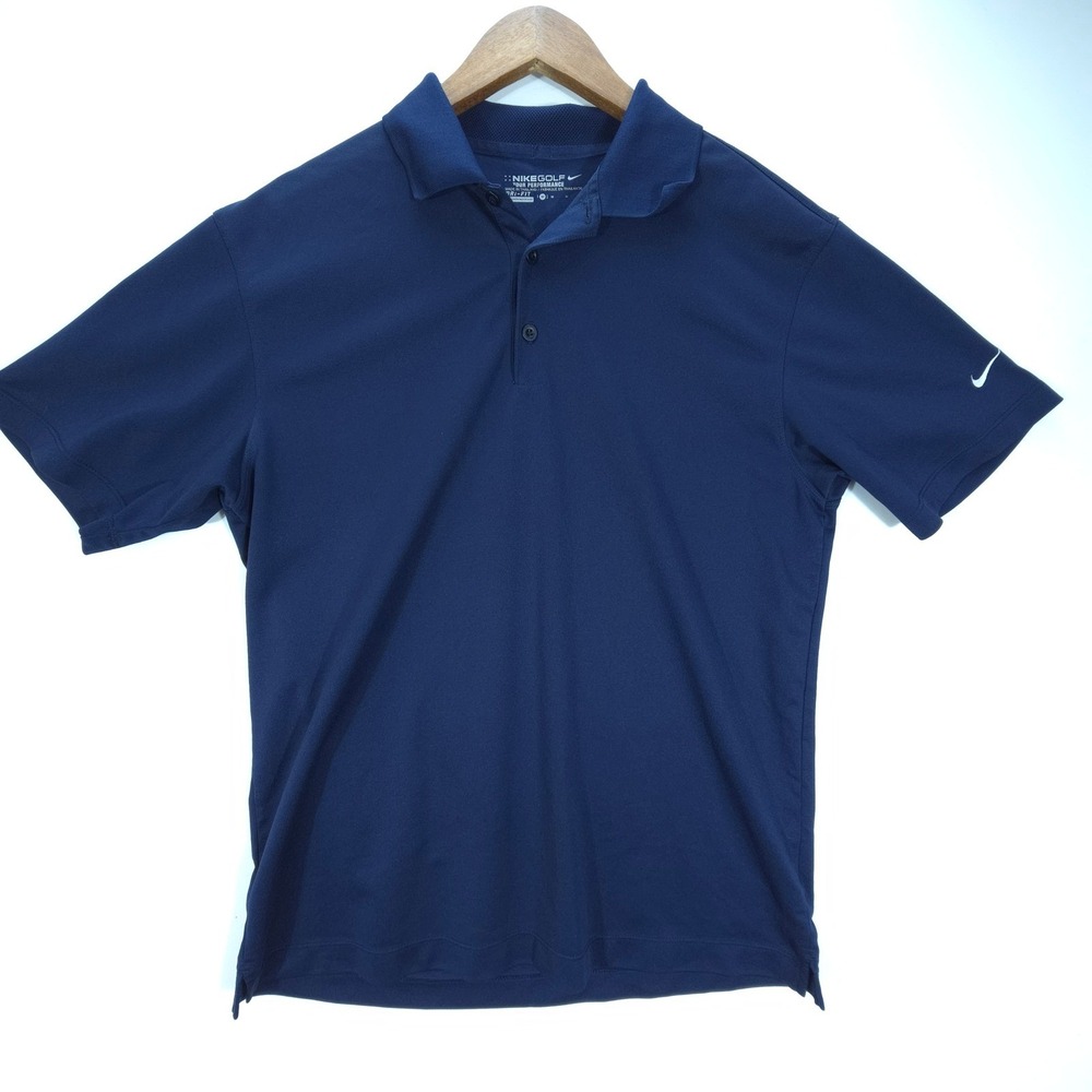Streetwear Nike Golf Polo Mens Medium Navy Blue Dri-FIT Tour Performance Shirt